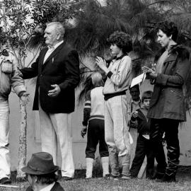 Opening of the Woolloomooloo Murals, Tom Uren Square, Cathedral and Bourke Streets Woolloomooloo, 1982