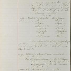 Minutes of Council - Meeting no. 0881, 13 Nov 1888 [Municipal Council of Sydney]