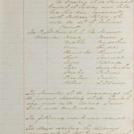 Minutes of Council - Meeting no. 0854, 01 Mar 1887 [Municipal Council of Sydney]