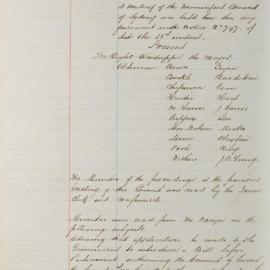 Minutes of Council - Meeting no. 0835, 18 Mar 1886 [Municipal Council of Sydney]