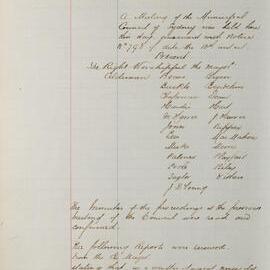 Minutes of Council - Meeting no. 0831, 19 Jan 1886 [Municipal Council of Sydney]