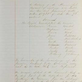 Minutes of Council - Meeting no. 0826, 10 Nov 1885 [Municipal Council of Sydney]