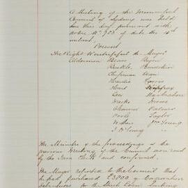 Minutes of Council - Meeting no. 0820, 07 Jul 1885 [Municipal Council of Sydney]