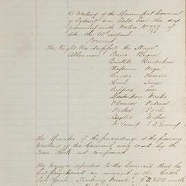 Minutes of Council - Meeting no. 0811, 13 Jan 1885 [Municipal Council of Sydney]