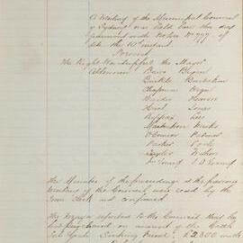 Minutes of Council - Meeting no. 0811, 13 Jan 1885 [Municipal Council of Sydney]