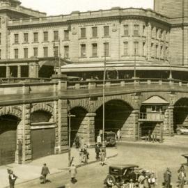 Fascia Image - View south, Central Railway Station, Pitt Street Haymarket, 1920s