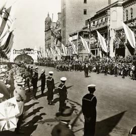 Site Fence Image - Victory Day celebrations, Bridge Street Sydney, 1919