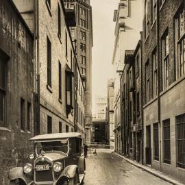 Site Fence Image - Wynyard Lane, view north near Margaret Street Sydney, 1926