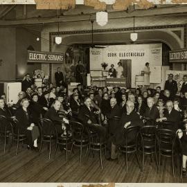 Cooking with electricity, demonstration at a Town Hall, no date