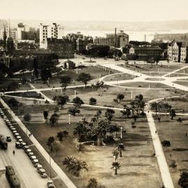 Site Fence Image - Hyde Park, view north-east from Elizabeth and Park Streets Sydney, 1931