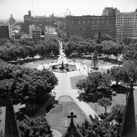 Site Fence Image - Hyde Park, view west from St Mary's Cathedral, 1962