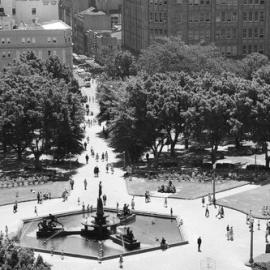 Fascia Image - Hyde Park, view west from St Mary's Cathedral, 1962