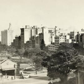 Site Fence Image - Hyde Park, view south from St James Road Sydney, 1933