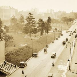 Site Fence Image - College Street, view north from Stanley Street Darlinghurst, 1928