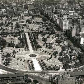 Site Fence Image - Aerial view of Hyde Park Sydney, 1939