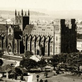 Fascia Image - Hyde Park and St Mary's Cathedral Sydney, 1931