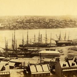 Site Fence Image - View west from Observatory Hill Millers Point, 1882