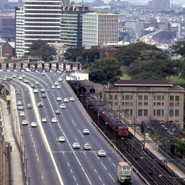 Site Fence Image - Southerly approach to the Sydney Harbour Bridge, Bradfield Highway Dawes Point, 1970