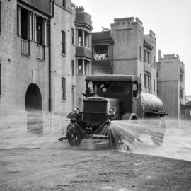 Site Fence Image - Street flushing, Balfour Street near Meagher Street Chippendale, 1928