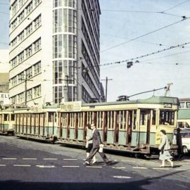 Site Fence Image - View south at the corner of Elizabeth and Chalmers Streets Surry Hills, 1957