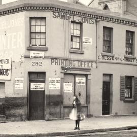 Fascia Image - Bourke Street at the corner of Patterson Lane Surry Hills, circa 1909