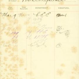 File - Request for notification of light connection completion for telephone cabinet, 1911