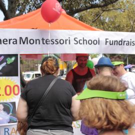Elonera Montessori School fundraising stall, Victoria Park, Mardi Gras Fair Day, 2012