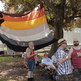 Large BEAR flag, Victoria Park, Mardi Gras Fair Day, 2012