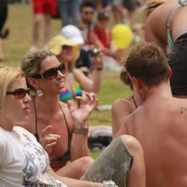 Hanging out on the grass in Victoria park, Victoria Park, Mardi Gras Fair Day, 2011