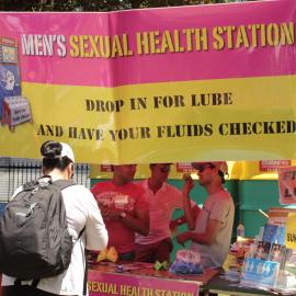 NSW Gay and Lesbian Rights lobby stall, Victoria Park, Mardi Gras Fair Day, 2012