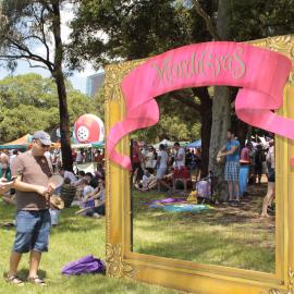 FRAMED photo-op stand, Victoria Park, Mardi Gras Fair Day, 2012