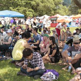 Family, friends and allies join the picnic atmosphere, Victoria Park, Mardi Gras Fair Day, 2012