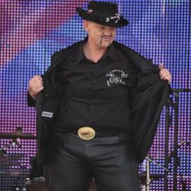 Drag King performing, Victoria Park, Mardi Gras Fair Day, 2012