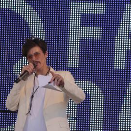 Drag King Rocco L'Amore performing, Victoria Park, Mardi Gras Fair Day, 2012
