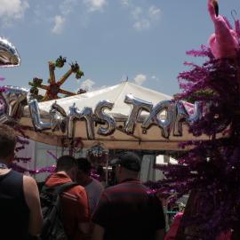 GLAMSTAND stall, Mardi Gras Parade seating presales, Victoria Park, Mardi Gras Fair Day, 2012