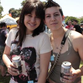 Lesbian couple, Victoria Park, Mardi Gras Fair Day, 2012