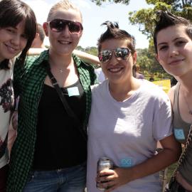 Happy lesbians and friends, Victoria Park, Mardi Gras Fair Day, 2012