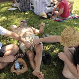Friends enjoying the day, Victoria Park, Mardi Gras Fair Day, 2012