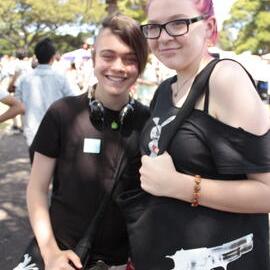 Young dyke fashions, Victoria Park, Mardi Gras Fair Day, 2012