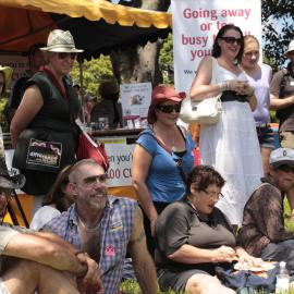 Crowds watching the dog show, Victoria Park, Mardi Gras Fair Day, 2012