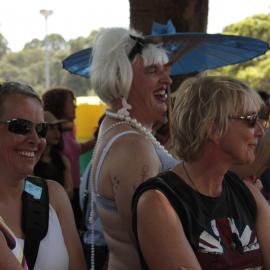 Crowds enjoy the dog competition, Victoria Park, Mardi Gras Fair Day, 2012