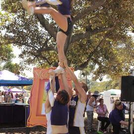 Ignite cheerleading team, Victoria Park, Mardi Gras Fair Day, 2012