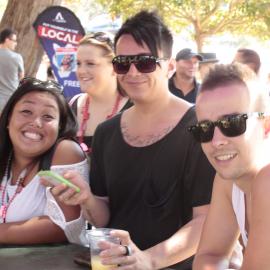 Friends at the bar, Victoria Park, Mardi Gras Fair Day, 2012
