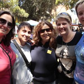 Group of friends at Victoria Park, Mardi Gras Fair Day, 2012