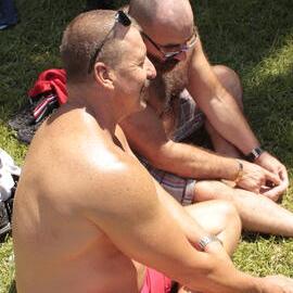 Bear backs, Victoria Park, Mardi Gras Fair Day, 2012