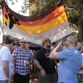 All the Happy Bears and Flag, Victoria Park, Mardi Gras Fair Day, 2012