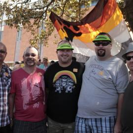All the Happy Bears and Flag, Victoria Park, Mardi Gras Fair Day, 2012