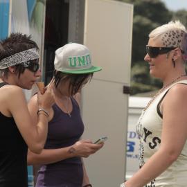 Lesbians and their hair fashions, Victoria Park, Mardi Gras Fair Day, 2012