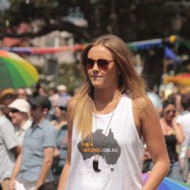 Watching the main stage, Victoria Park, Mardi Gras Fair Day, 2012
