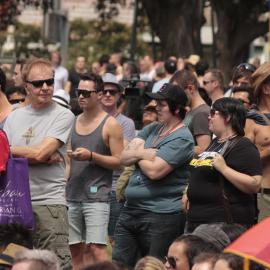 Crowds watching the shows, Victoria Park, Mardi Gras Fair Day, 2012